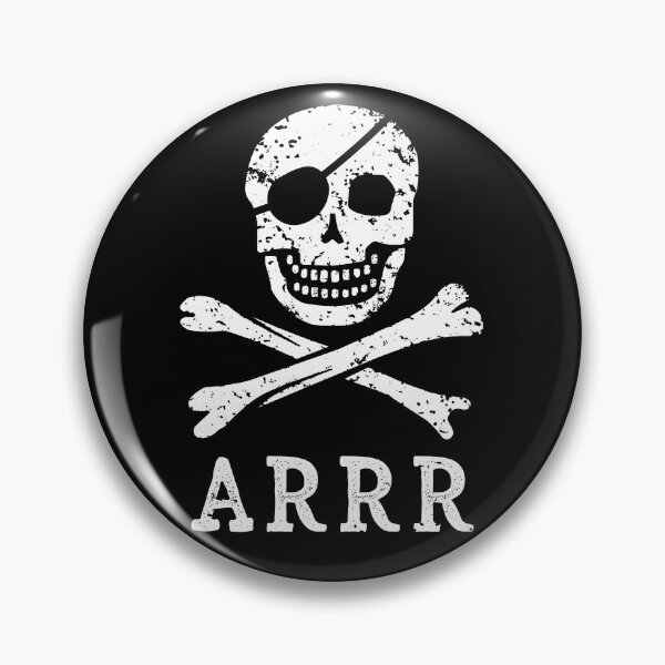 Item preview, Arrr - Pirate Skull & Crossbones designed and sold by IncognitoMode.
