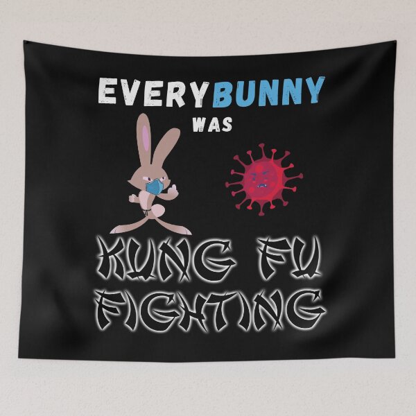 Item preview, Bunny kicking covid butt designed and sold by Try-It.
