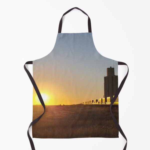 Item preview, Train Going into the Sunset Passing a Grain Elevator designed and sold by Jared Davies.