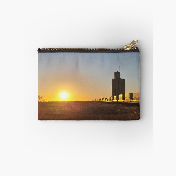 Item preview, Train Going into the Sunset Passing a Grain Elevator designed and sold by Jared Davies.