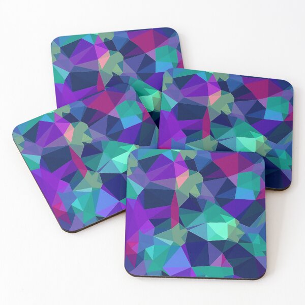 Item preview, Modern triangles colorful digital abstract cubism colorama designed and sold by Joie-et-Poesie.