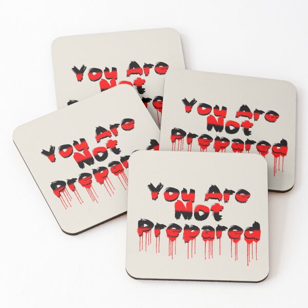 Item preview, Black and Red You are Not Prepared Typography designed and sold by AMSonArt.