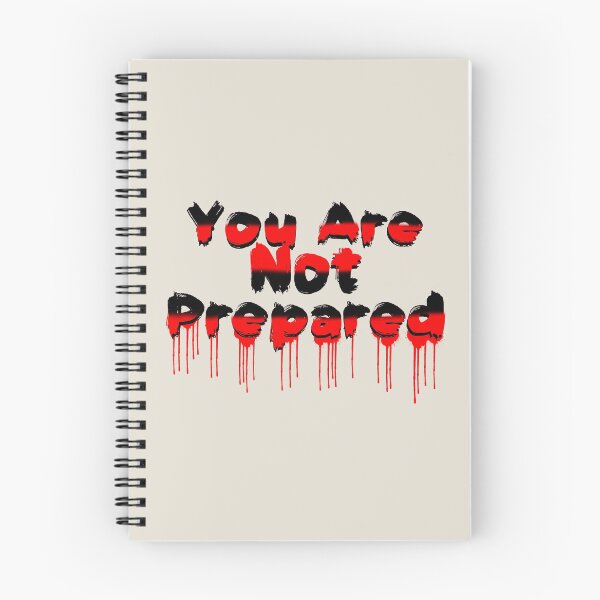 Item preview, Black and Red You are Not Prepared Typography designed and sold by AMSonArt.