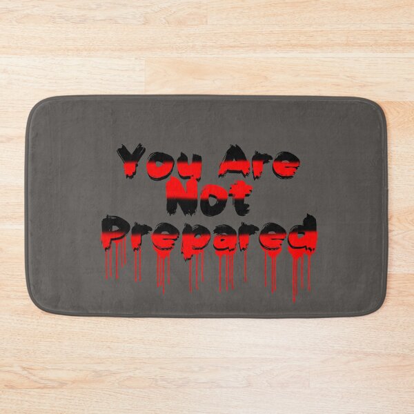 Item preview, Black and Red You are Not Prepared Typography designed and sold by AMSonArt.