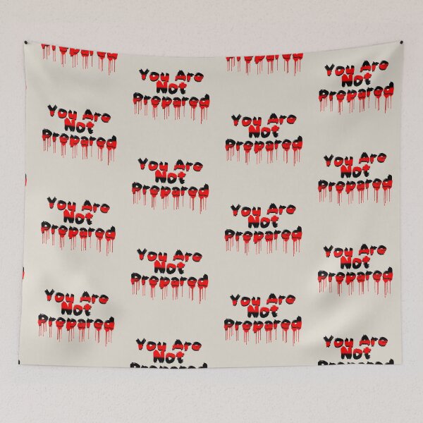 Item preview, Black and Red You are Not Prepared Typography designed and sold by AMSonArt.