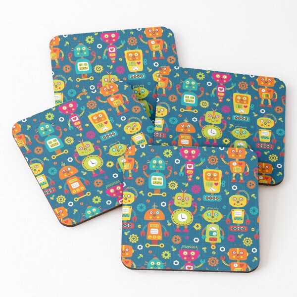 Item preview, Cute Robots Kids Pattern designed and sold by Hapoel.