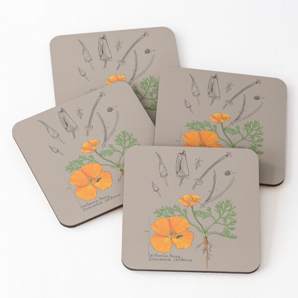 Item preview, California Poppy Botanical - tan designed and sold by mernstw.