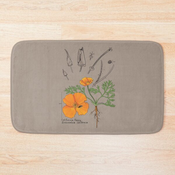 Item preview, California Poppy Botanical - tan designed and sold by mernstw.