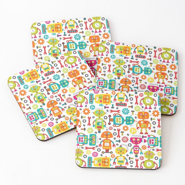 Item preview, Robots Kids Pattern designed and sold by Hapoel.