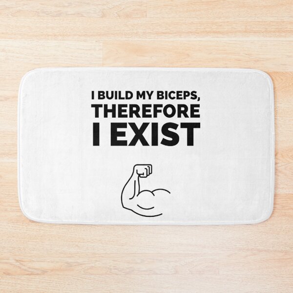 Item preview, I build my biceps, therefore I exist - Black designed and sold by mikeldabbah.