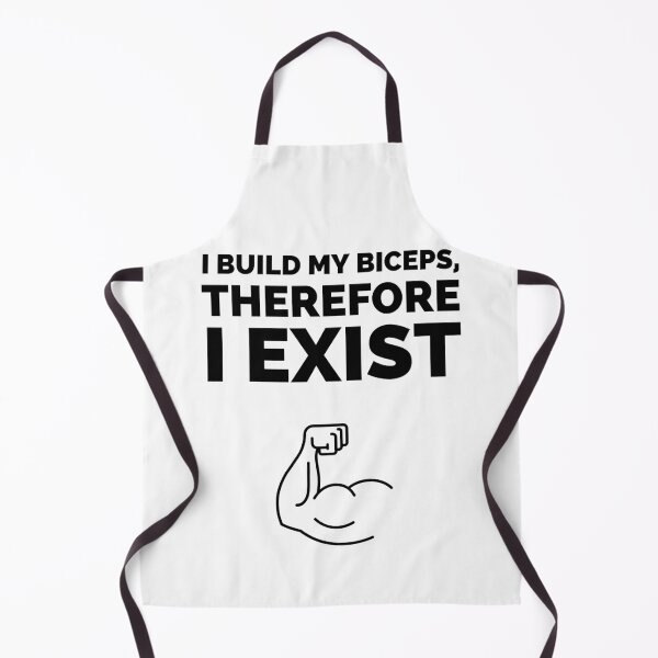 Item preview, I build my biceps, therefore I exist - Black designed and sold by mikeldabbah.
