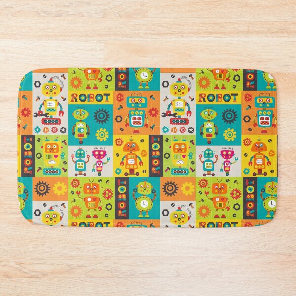 Item preview, Colorful Robots Kids Pattern designed and sold by Hapoel.
