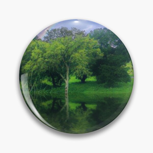 Item preview, Spring Equinox Ostara Blessing with Moon Rainbow Oak Trees and Water designed and sold by Stephanie Laird.