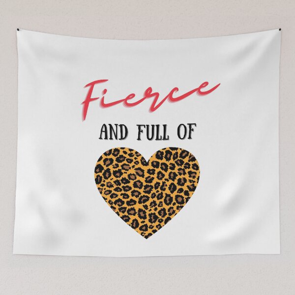 Item preview, Fierce Cheetah Leopard Animal Print-Female Empowerment,Full of Heart Girl Power designed and sold by WW-Designz.