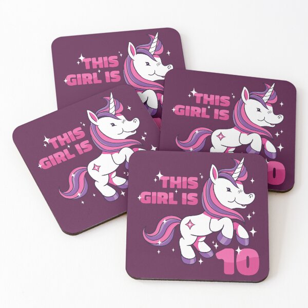 Item preview, This Girl Is 10 | 10th Birthday Unicorn designed and sold by SLAG-Creative.