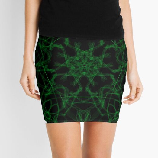 green sun in the rays Mini Skirt