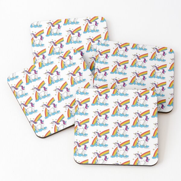 Item preview, Cute Unicorn in Clouds with a Rainbow designed and sold by beeminedesigns.