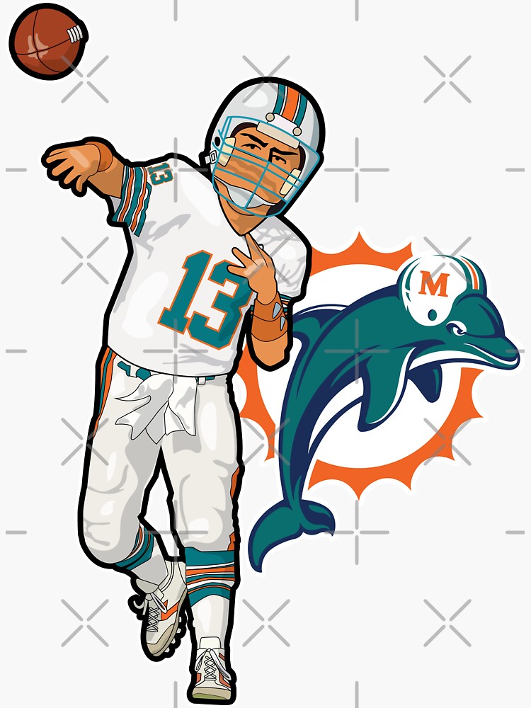 Dan Marino Miami Dolphins Football Glossy Sticker Vinyl 