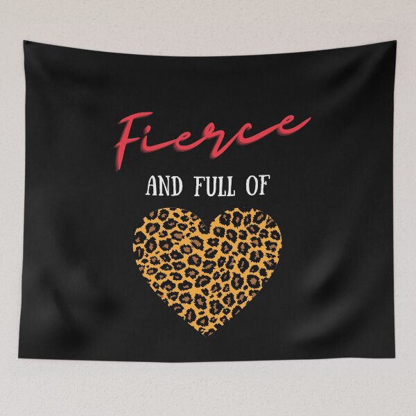 Item preview, I Am Fierce Cheetah Leopard Animal Print-Female Empowerment,Full of Heart Girl Power designed and sold by WW-Designz.