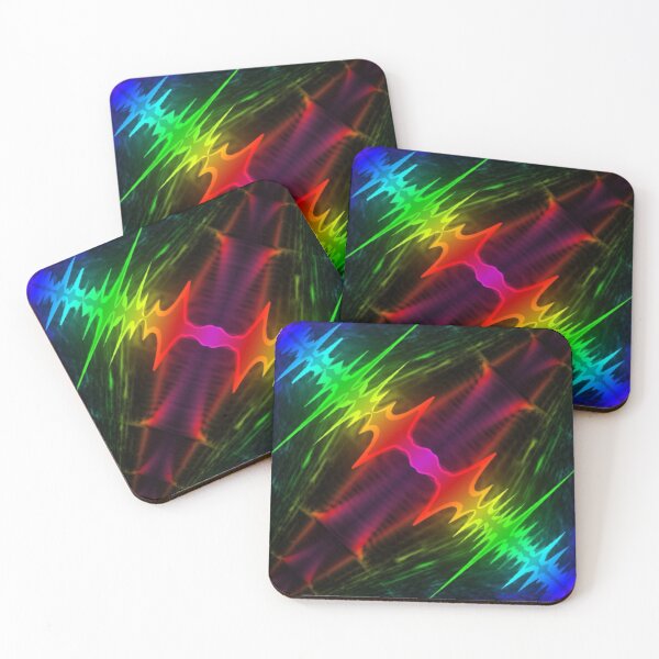 Item preview, Rainbow bright neon music visualisation design designed and sold by Mark359 Designs.