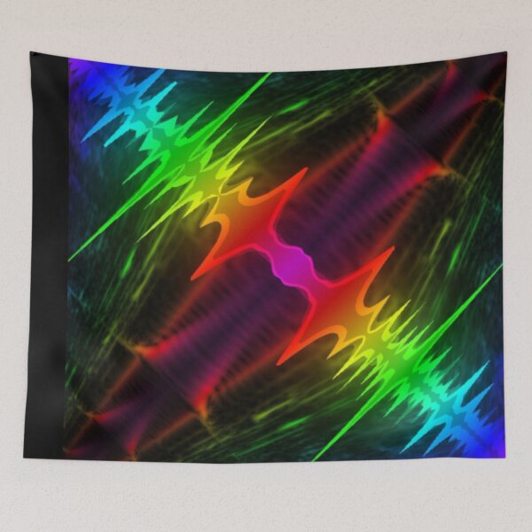 Item preview, Rainbow bright neon music visualisation design designed and sold by Mark359 Designs.