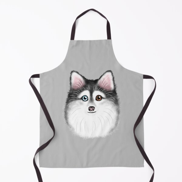Item preview, Grey and White Pomsky designed and sold by illucalliart.