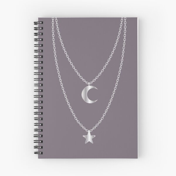 Item preview, Silver necklace moon and star designed and sold by EngineerGoC.