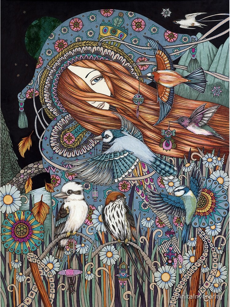 Thumbnail 3 of 3, Art Print, Synchronicity (The World) designed and sold by AnitaInverarity.