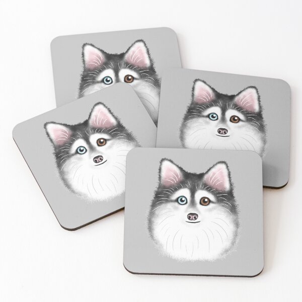Item preview, Grey and White Pomsky designed and sold by illucalliart.