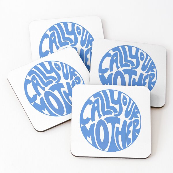 Item preview, CALL YOUR MOTHER (blue) designed and sold by Hannah Cheng.