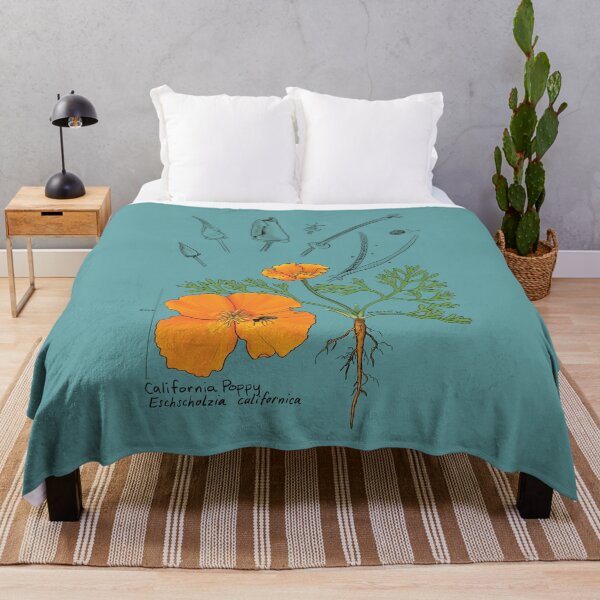Item preview, California Poppy Botanical - teal designed and sold by mernstw.