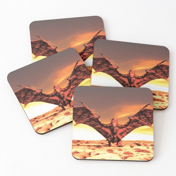 Item preview, Huge Monster Dragon on Desert Sand Wide Open Arms I am Here For You Sunset Sky/Clouds designed and sold by NadeenInspires.
