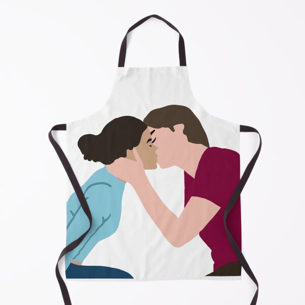 Item preview, Ginny and Georgia Marcus kissing minimalist designed and sold by PG Illustration.