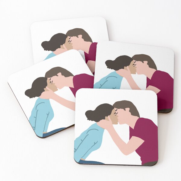 Item preview, Ginny and Georgia  Marcus kissing minimalist designed and sold by PG Illustration.