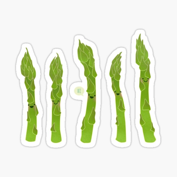 Asparagus say hi! Sticker
