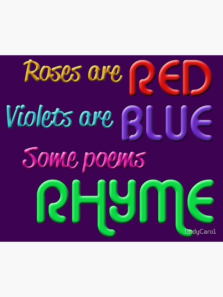 poems that are funny and rhyme