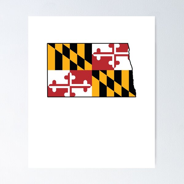 Item preview, Maryland Flag North Dakota designed and sold by MarylandStyle.