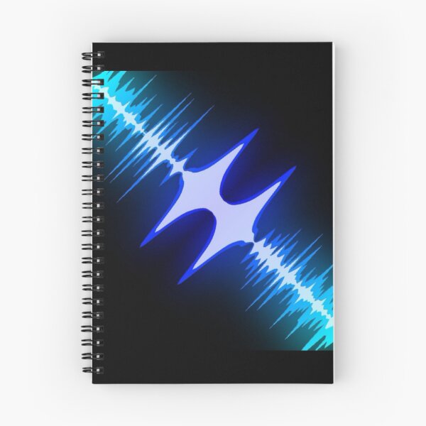 Aperçu de l'œuvre Conception de visualisation de musique néon blanc bleu créée et vendue par Mark359 Designs.