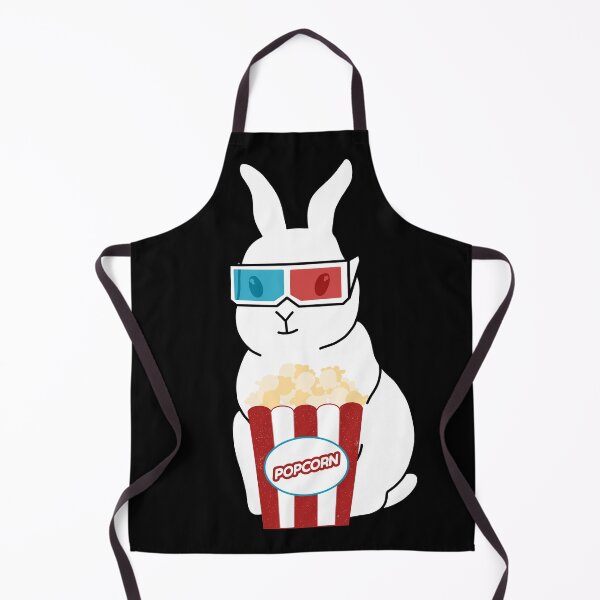 Item preview, Bunny with 3d glasses and popcorn designed and sold by felinefeelings.