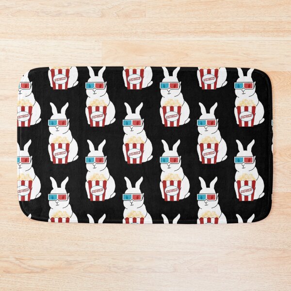 Item preview, Bunny with 3d glasses and popcorn designed and sold by felinefeelings.