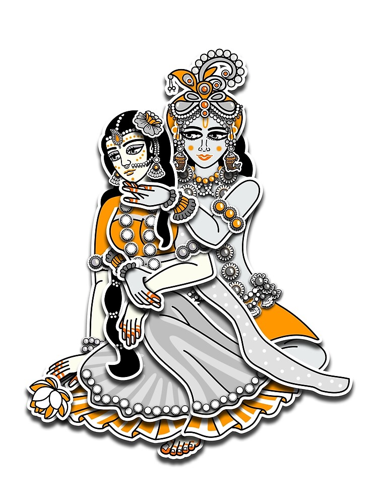 radha krishna clipart house