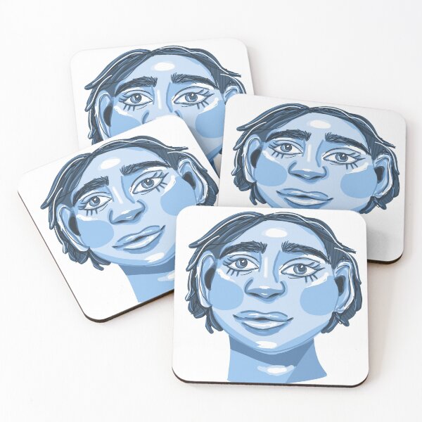 Item preview, Quirky blue portrait  designed and sold by faithyroseart.