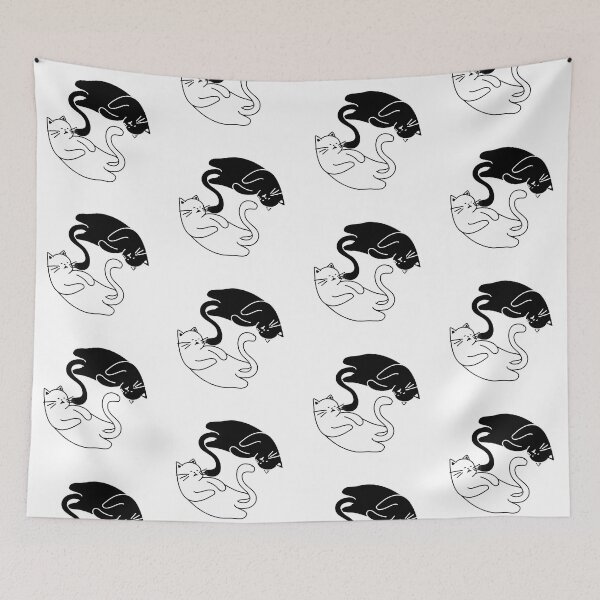 Item preview, Yin Yang cats on white designed and sold by SpongyDesings.