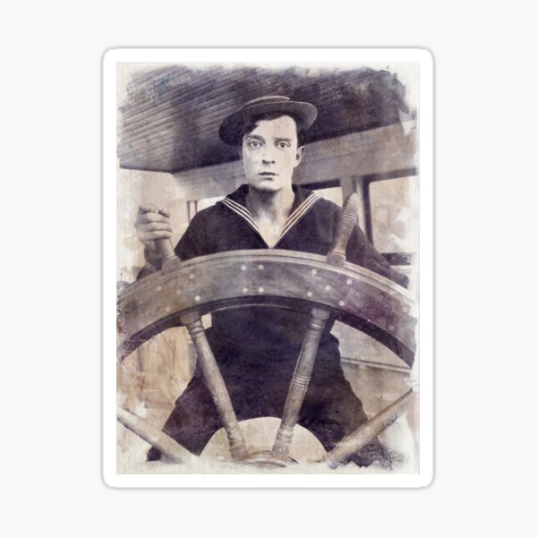 Item preview, Buster Keaton - The Navigator - Watercolor Vintage - D22 designed and sold by DecoWords.