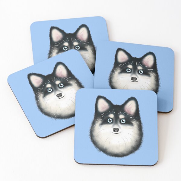 Item preview, Black and White Pomsky designed and sold by illucalliart.