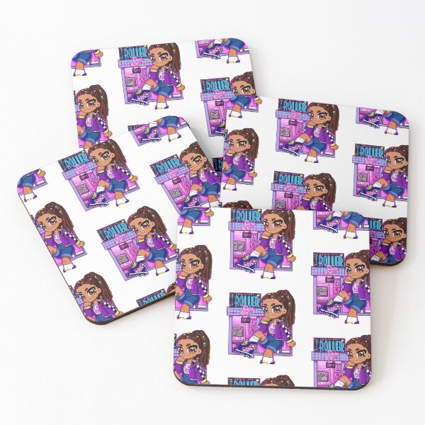 Item preview, cute digital art girl roller skates designed and sold by ForgeRezin.