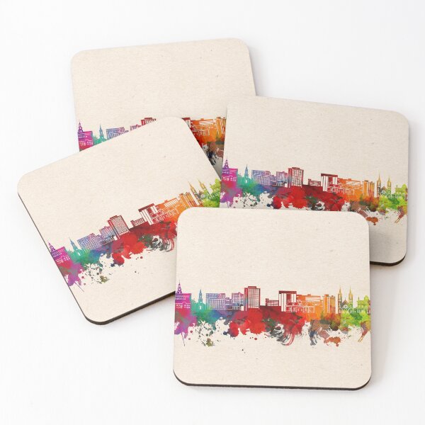 Item preview, macon skyline watercolor 2 designed and sold by BekimART2.