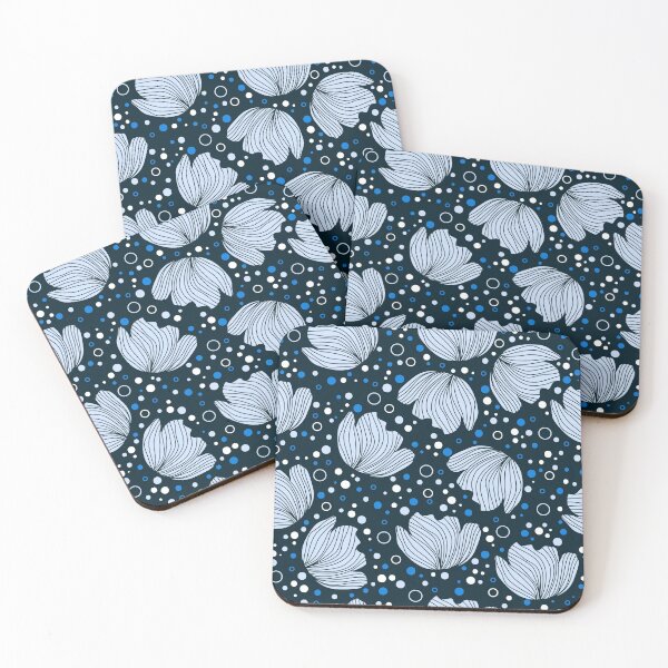 Item preview, Pattern design with flower silhouettes designed and sold by andrutza-design.