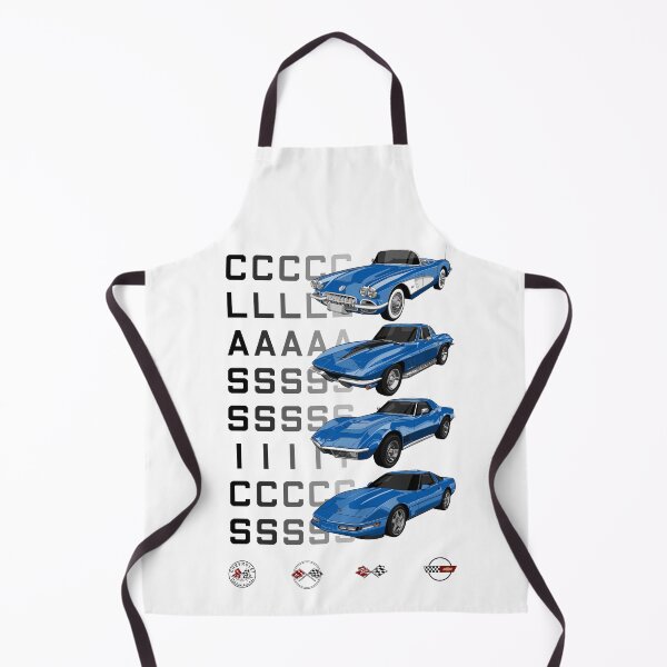 Item preview, CORVETTE CLASSICS 1 - C1 C2 C3 C4 - CHEVROLET - BLUE BLACK designed and sold by Cars Illustrator.