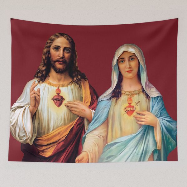 Item preview, Sacred and Immaculate Hearts - III (Jesus and Mary) transparent background designed and sold by Brasilia.